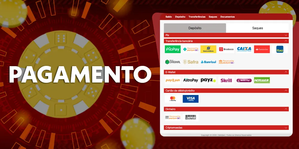 Métodos de pagamento