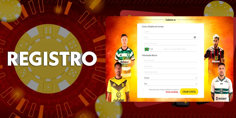 Registro no site da empresa