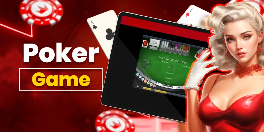 Poker game in the official casino app with games.
