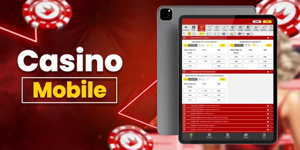 Mobile-optimized betting website
