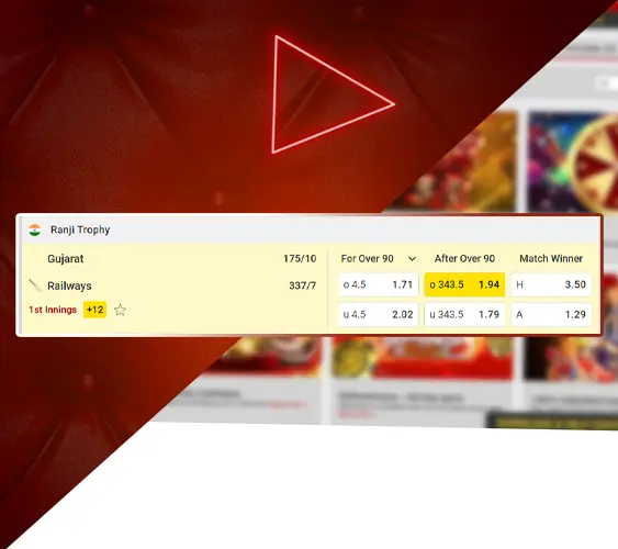 Select a team to bet on.